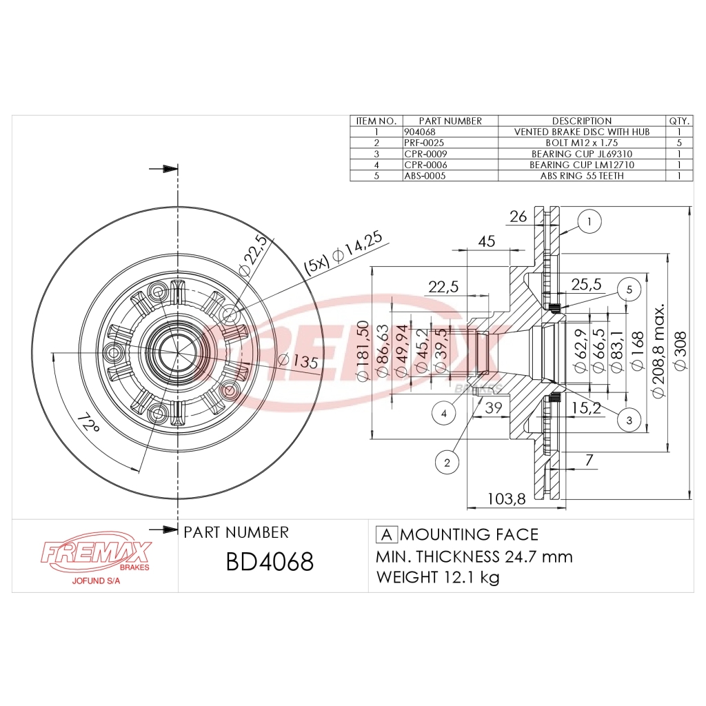 Brake Disc High Carbon