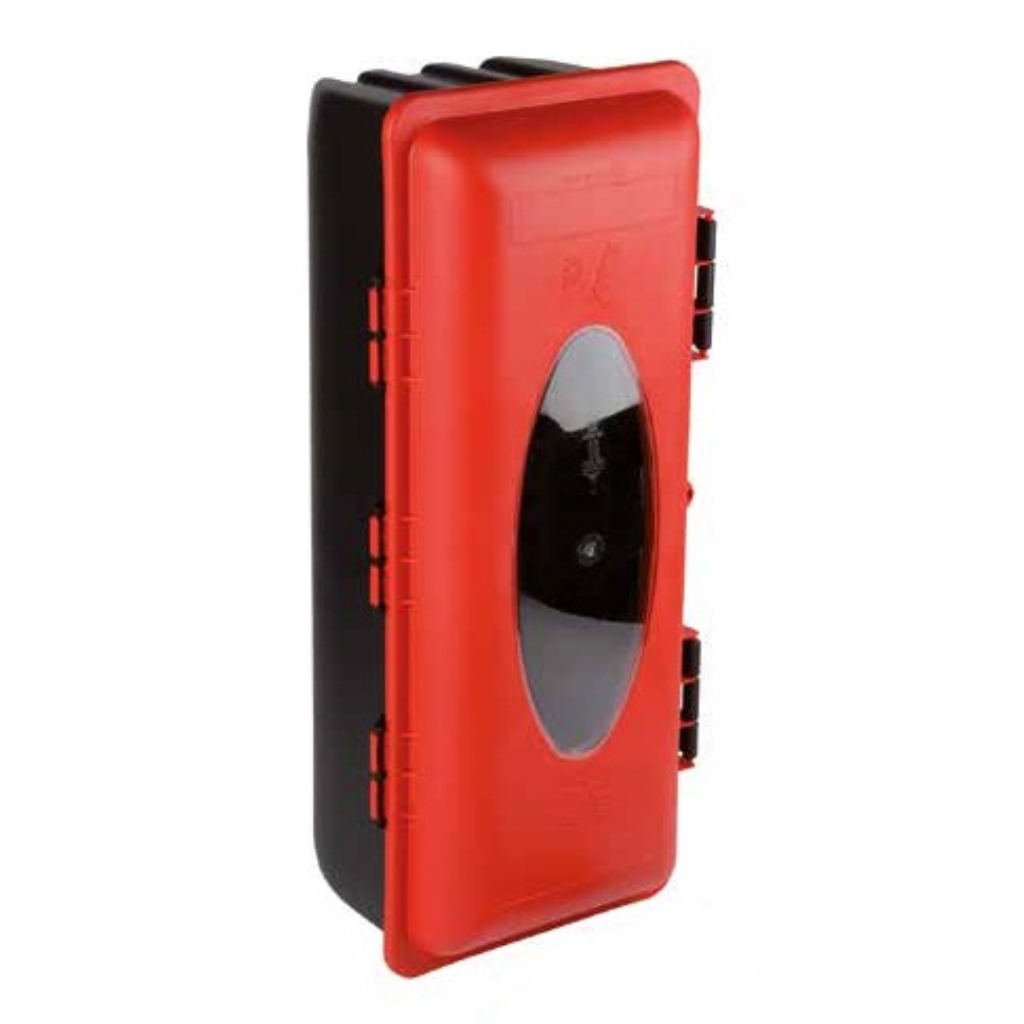 Feuerlöscherkasten 6kg rot, ECE R73 TÜV Verstellbarer Riemen Clip